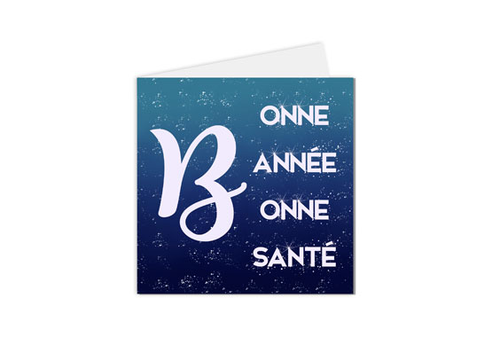 carte postale carte de vœux bonne année bonne santé