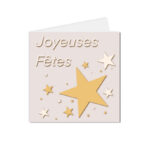 carte postale carte de vœux joyeuses fêtes étoiles
