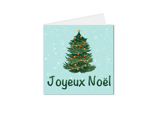 carte postale carte de vœux joyeux noël sapin de noël