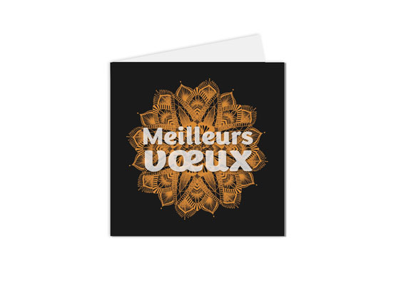 carte postale carte de vœux meilleurs vœux mandala