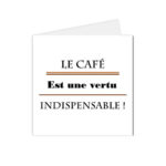 carte postale petit dej le café est une vertu indispensable