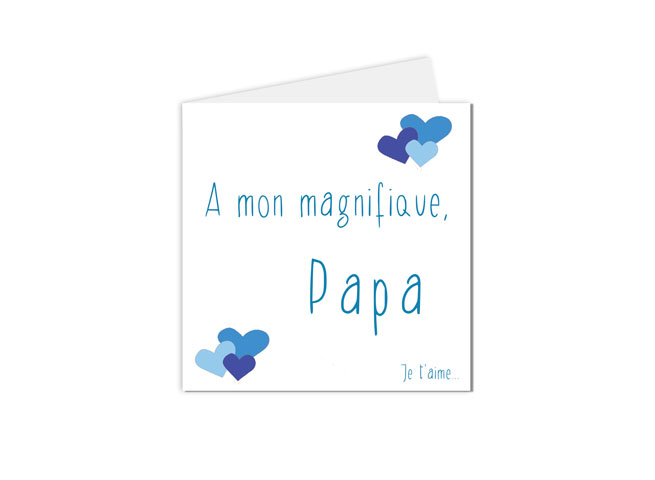 carte postale fête des pères, a mon magnifique papa