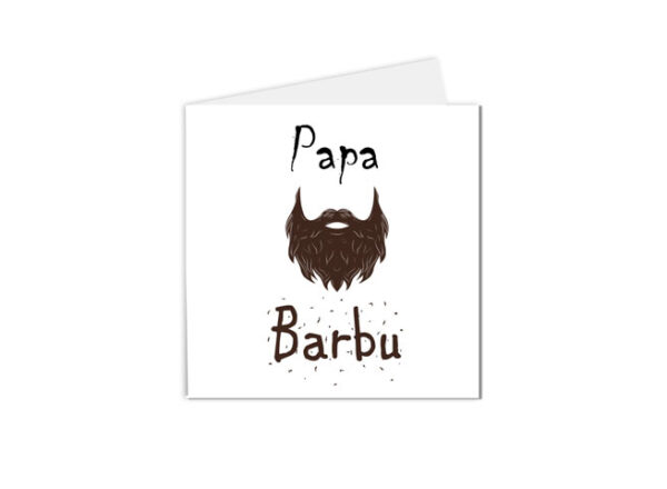 carte postale fête des pères, papa barbu