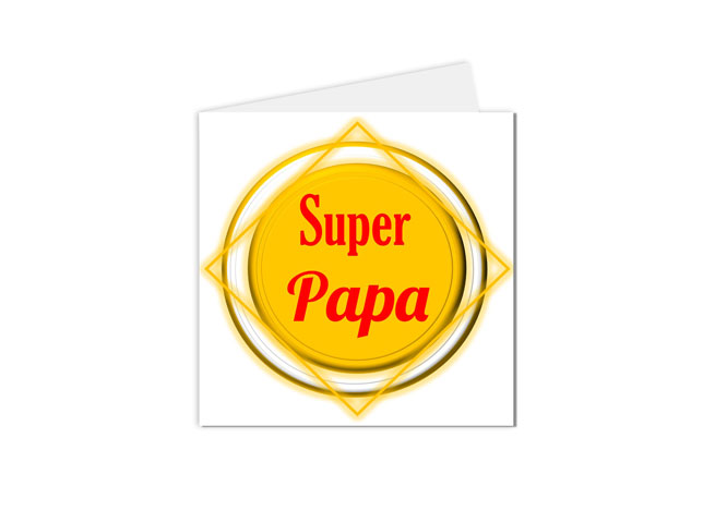 carte postale fête des pères, Super papa