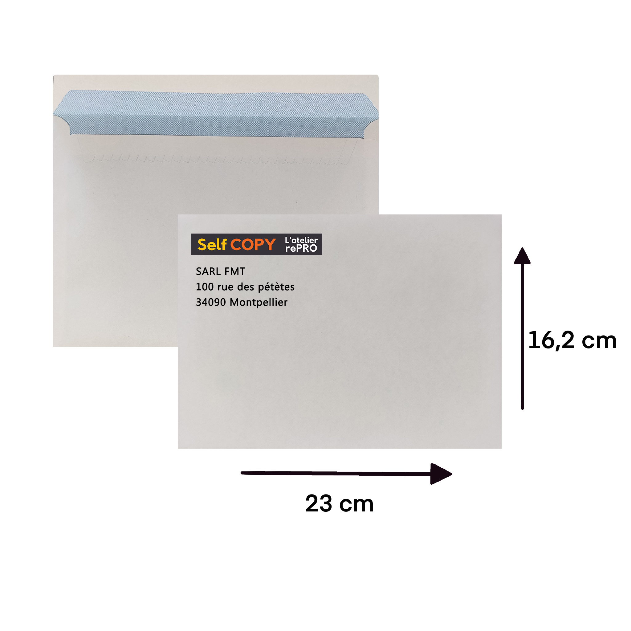 Exemple d'enveloppe imprimée C5-A5