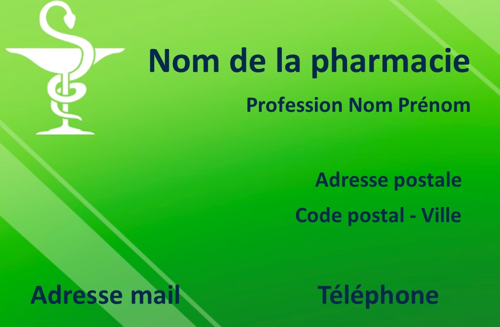modèle de carte de visite pour pharmacie