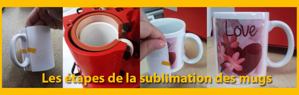 les étapes d'impression d'un mug ou d'une tasse par sublimation