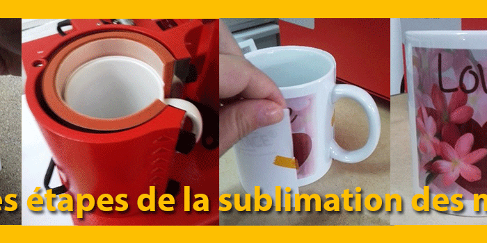 les étapes d'impression d'un mug ou d'une tasse par sublimation