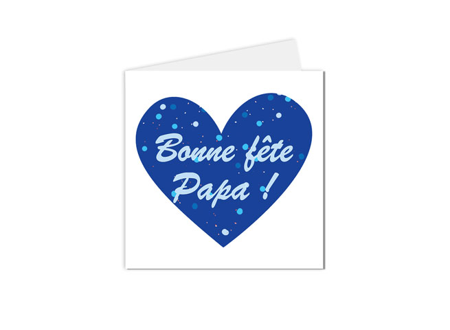 Carte bonne fête Papa cœur doux