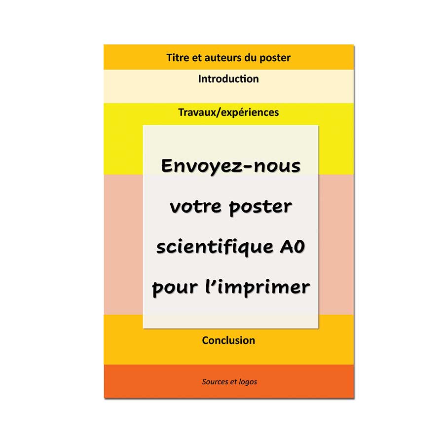 imprimez votre propre poster scientifique de dimension A0 ou 118,8 x 84,1 cm à partir de votre fichier