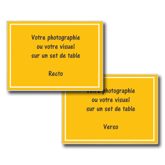 votre set de table photo recto verso plastifié pour offrir à noël, pour un anniversaire, une fête, la fête des mères, fête des pères....