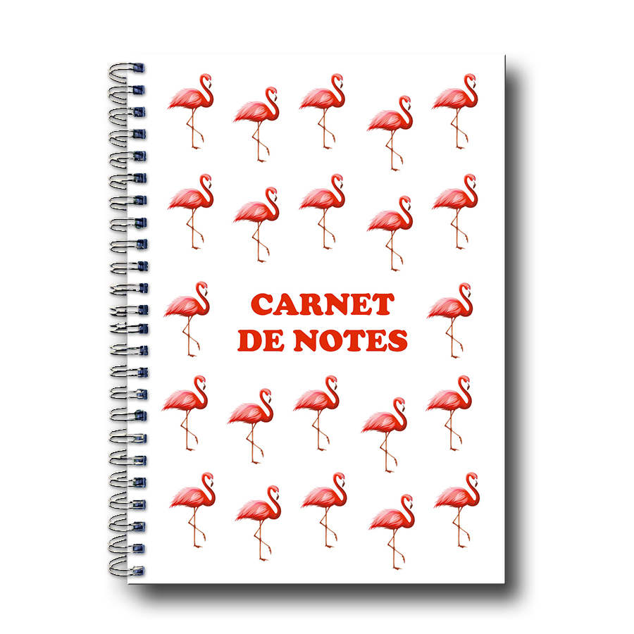 Carnet de notes A5 flamant rose