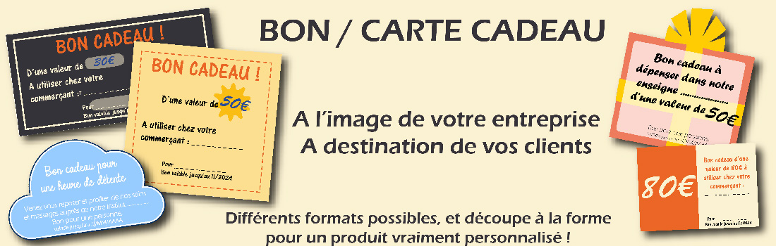 Cartes ou bons cadeaux