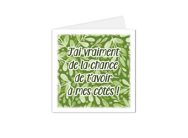 carte j'ai vraiment de la chance de t'avoir a mes cotés