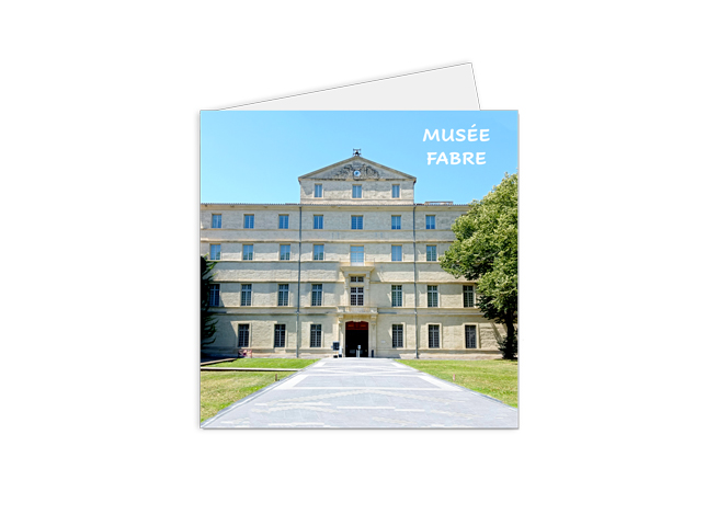 Carte postale de Montpellier avec une photographie du musée Fabre