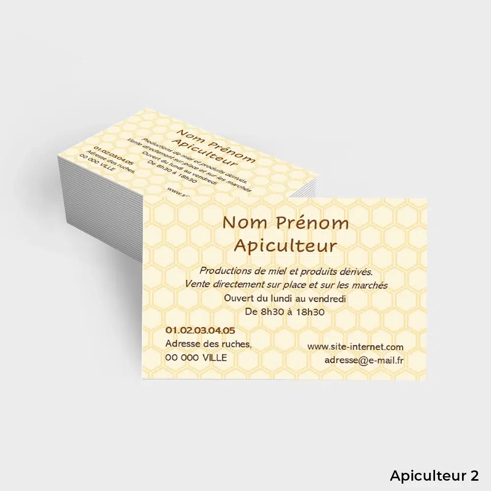 Cartes de visite Métier Animalier