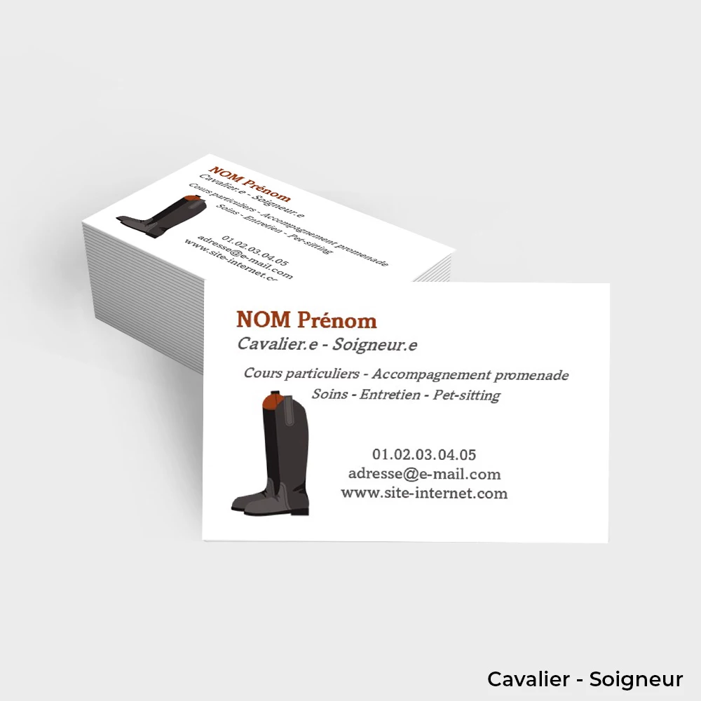Cartes de visite Métier Animalier – Image 7