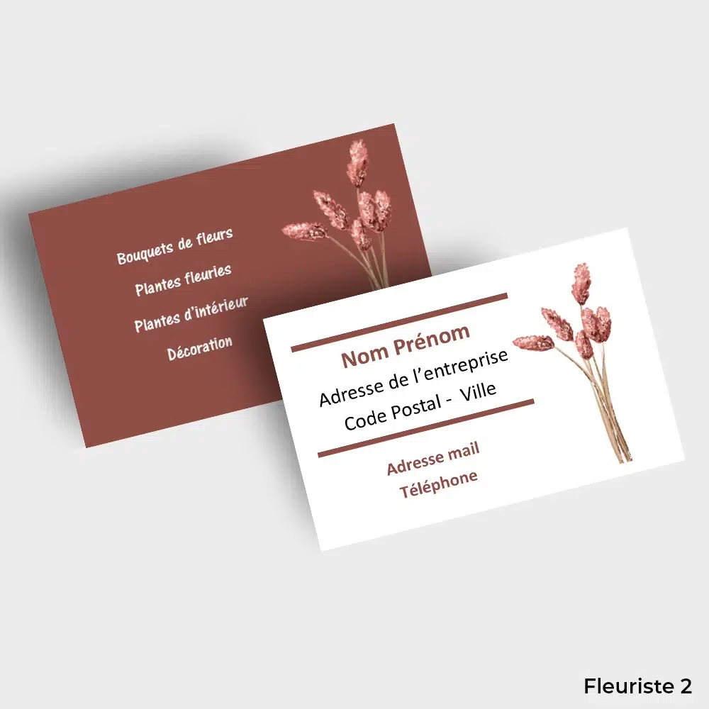 Cartes de visite Fleuriste / Jardinier – Image 3