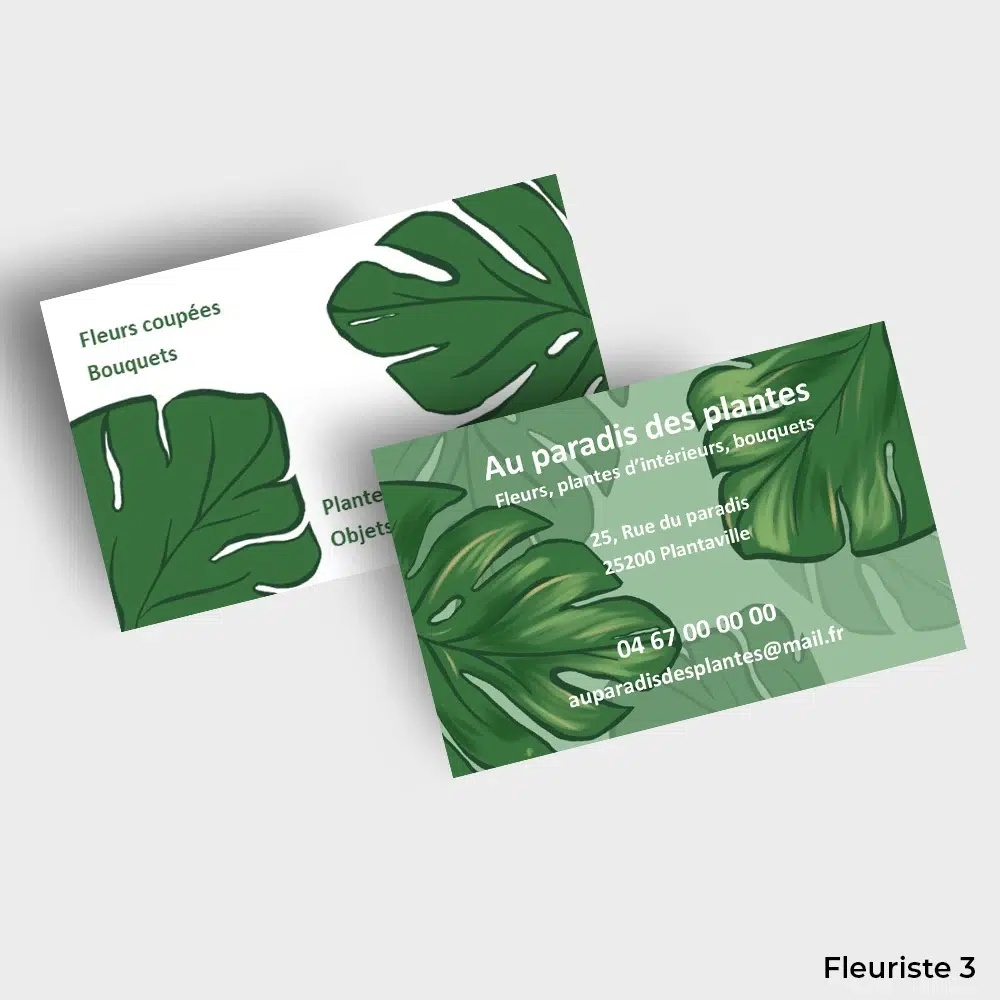 Cartes de visite Fleuriste / Jardinier – Image 4