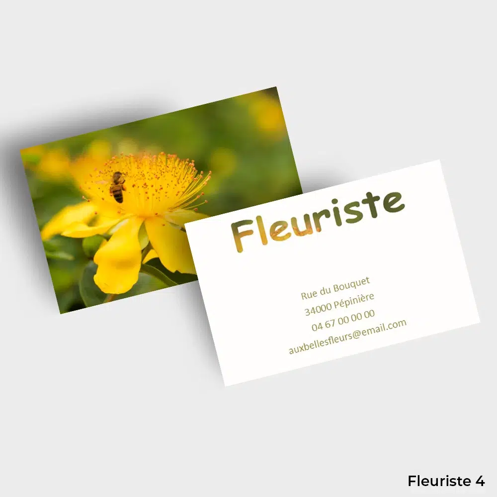 Cartes de visite Fleuriste / Jardinier – Image 5