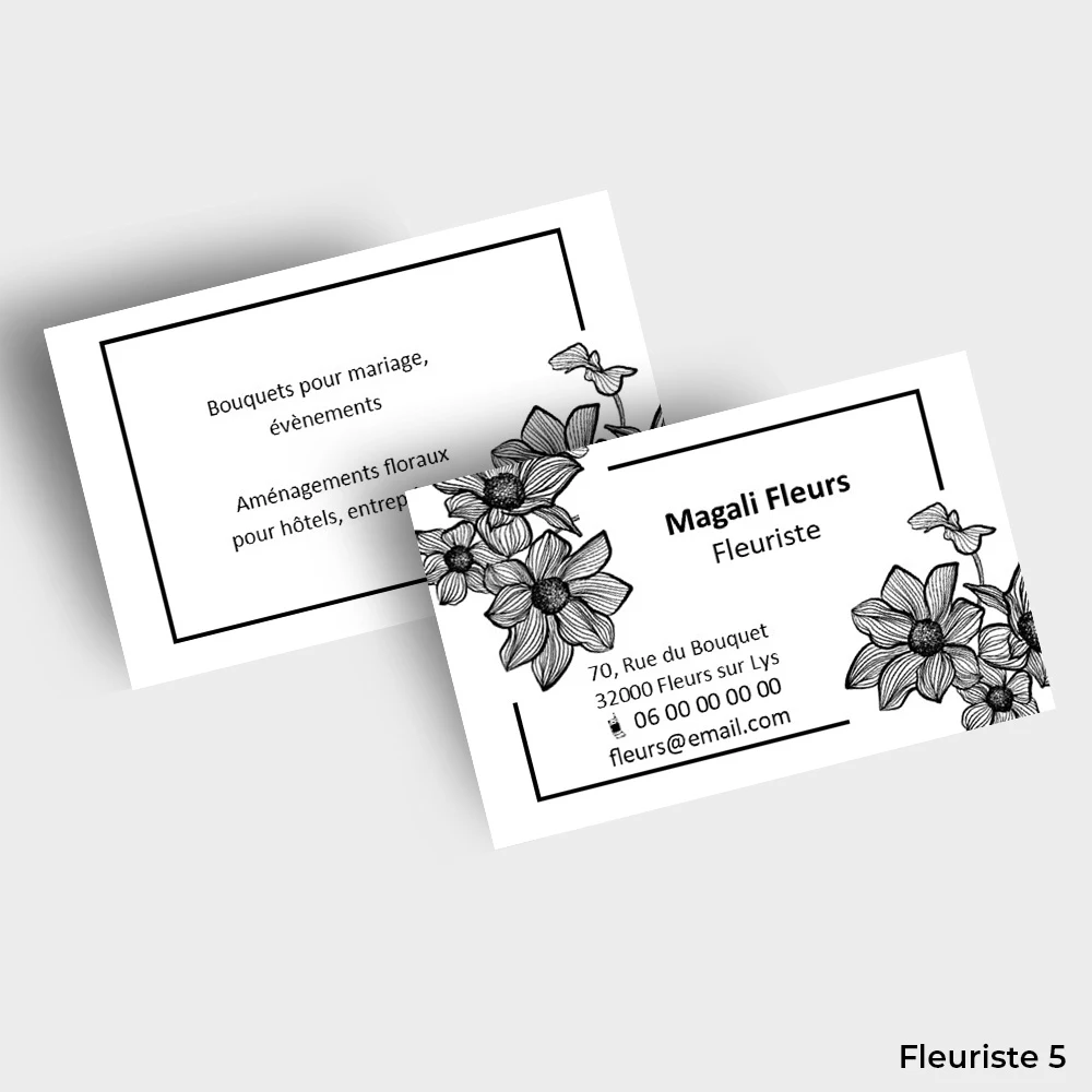 Cartes de visite Fleuriste / Jardinier – Image 6