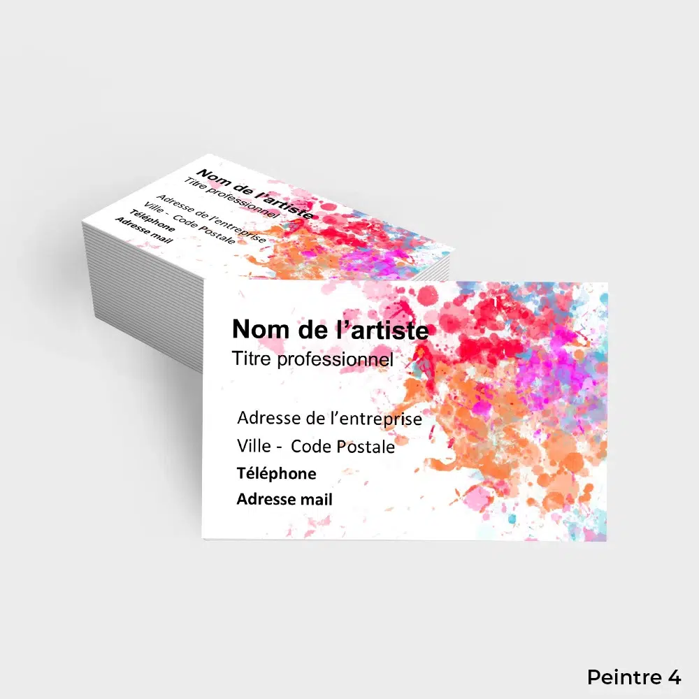 Cartes de visite Artiste