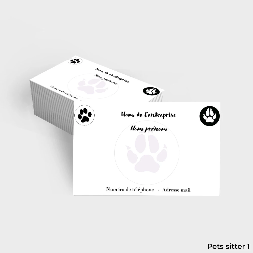 Cartes de visite Métier Animalier – Image 11