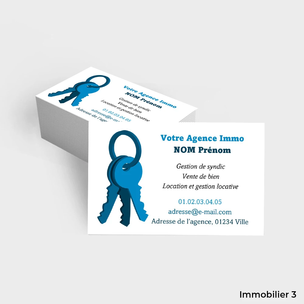 Cartes de visite Immobilier – Image 3