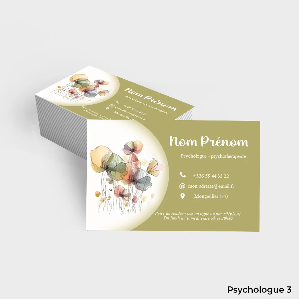 Cartes de visite Psychologue – Image 3