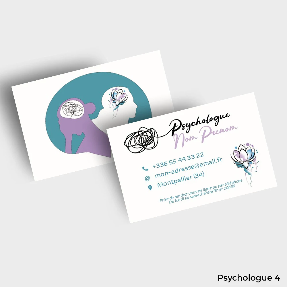 Cartes de visite Psychologue – Image 4