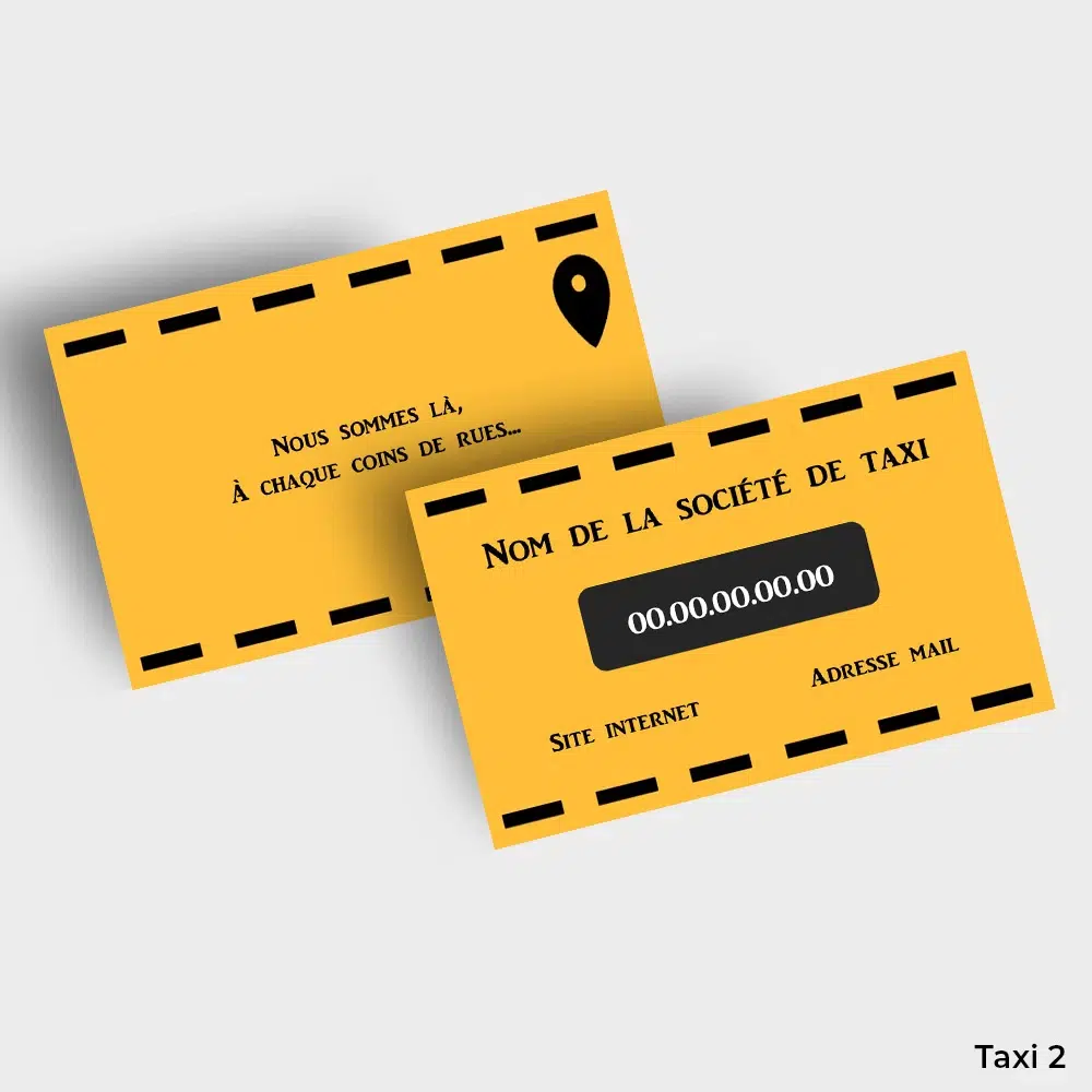 Cartes de visite Taxi – Image 2