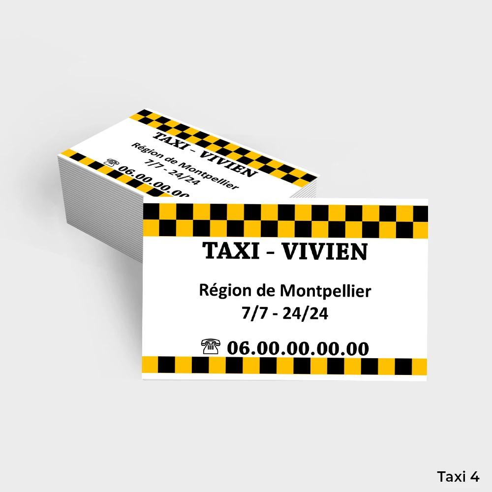 Cartes de visite Taxi – Image 4